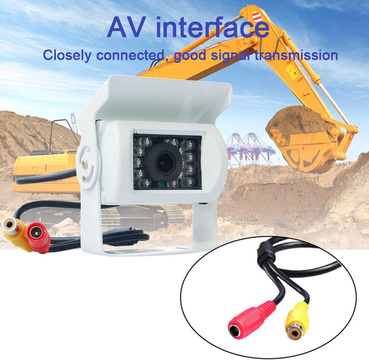 High-performance trailer backup camera, 18 IR night vision LEDs, durable and waterproof design