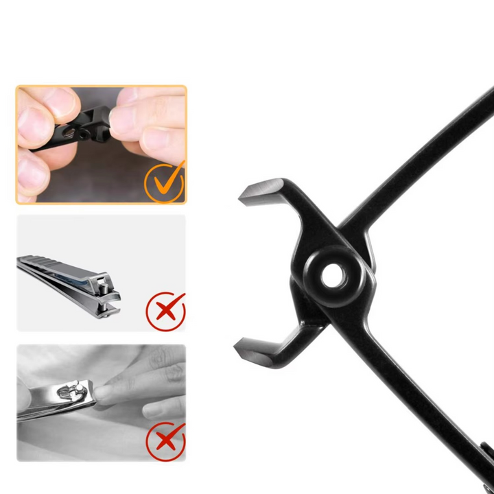 Heavy duty wide jaw toenail clippers for men with thick nails. Stainless steel, professional foot care tool.