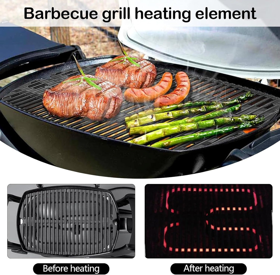 Zeythra high-power stainless steel heating coil, 2200W for electric outdoor BBQ grill