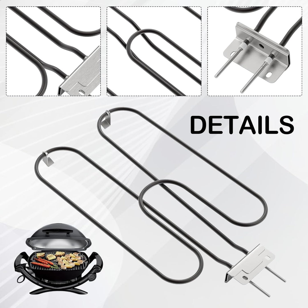 Stainless steel BBQ heating coil, 2200W electric grill replacement part for outdoor use