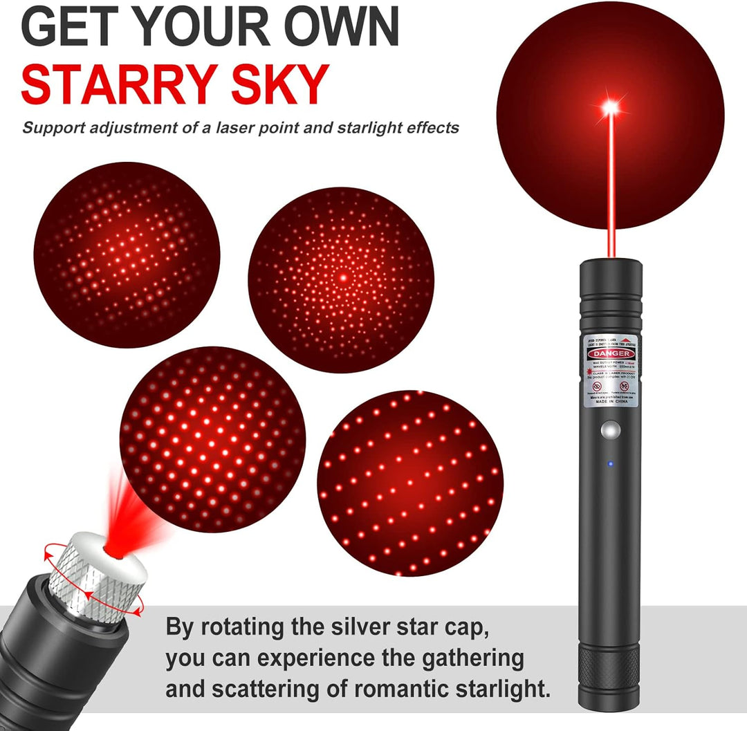 Professional green laser pointer, high power, ideal for presentations and teaching, long range visibility.