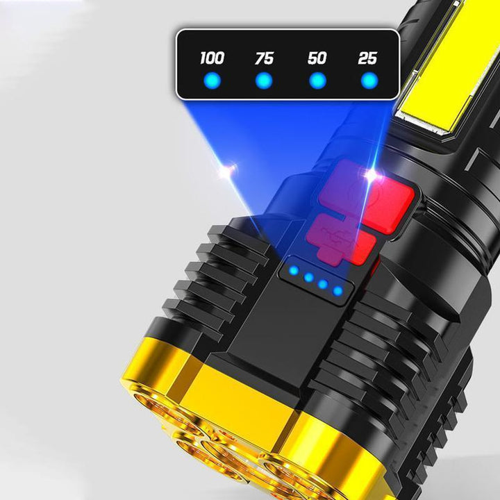Ultra powerful BeamBlaster LED tactical flashlight, delivering a strong beam for various tasks.