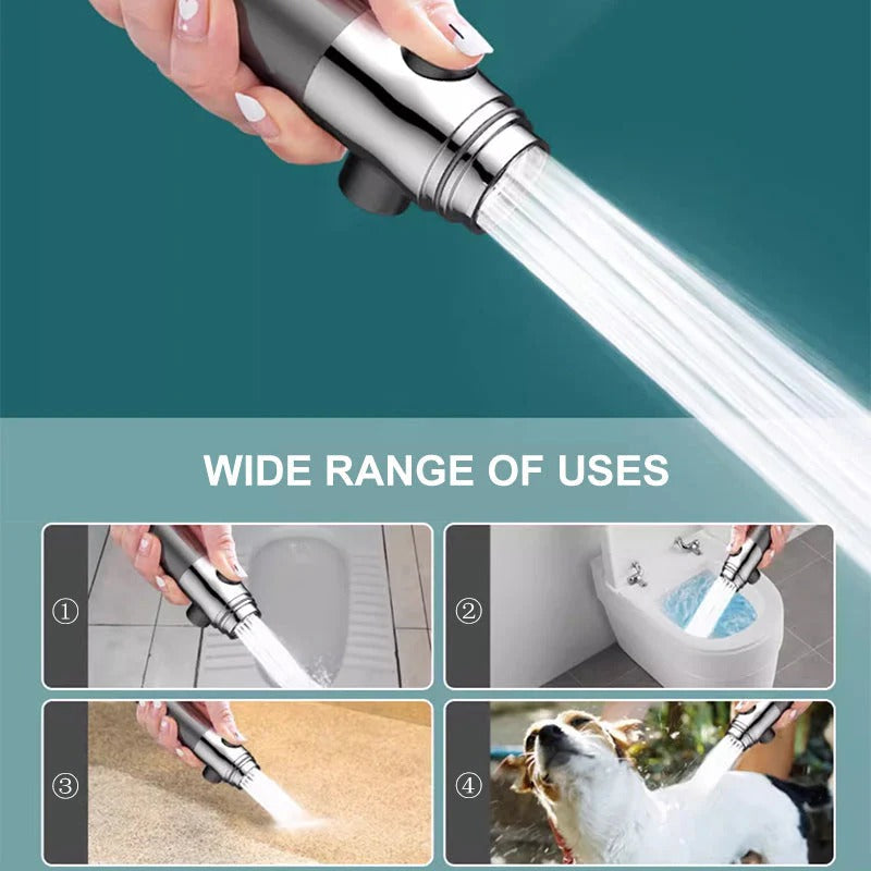 Water-saving high-pressure filtered showerhead with multi-layer filtration for clean water and invigorating showers.