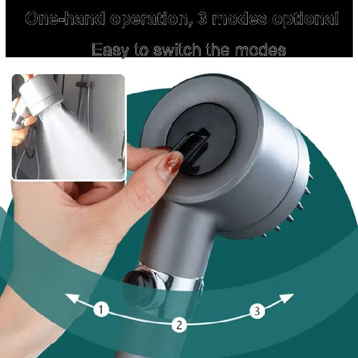 Upgrade your shower: High-pressure, filtered showerhead with powerful spray for clean water and daily rejuvenation.
