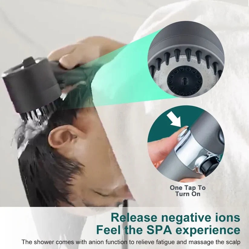 Experience a powerful, high-pressure showerhead. Enjoy daily rejuvenation & a spa-like invigorating shower.