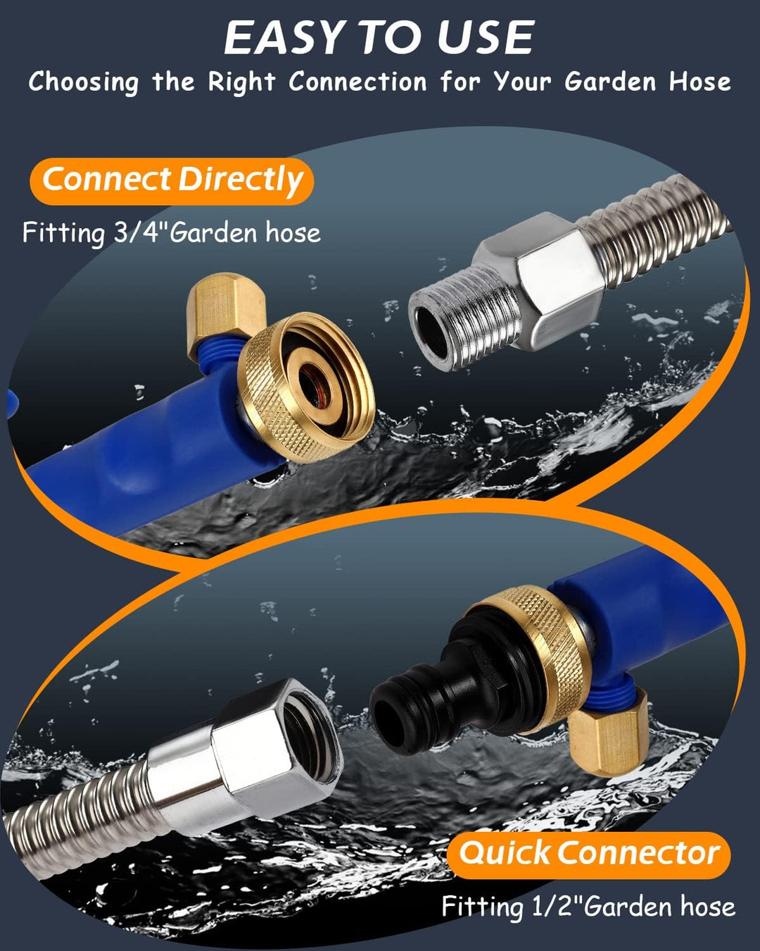 Precision high-pressure spray gun nozzle, ideal for deep cleaning cars, patios, and driveways.