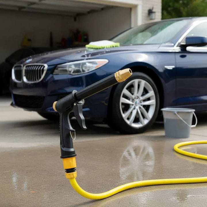 High-pressure water gun for powerful outdoor cleaning, car wash & garden tasks.