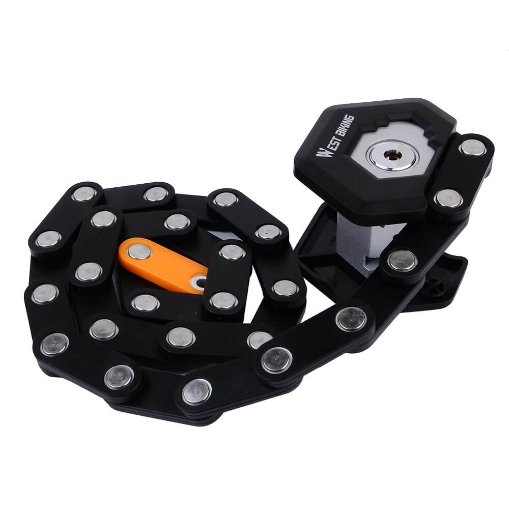 Portable folding bike lock for ultimate anti-theft protection. Ideal for commuters, bikes, & scooters.