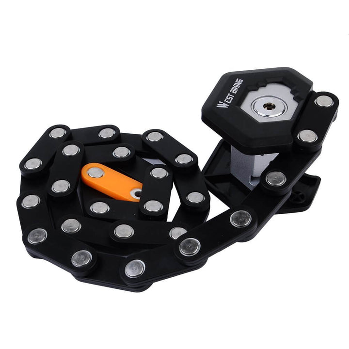 Portable folding bike lock for ultimate anti-theft protection. Ideal for commuters, bikes, & scooters.