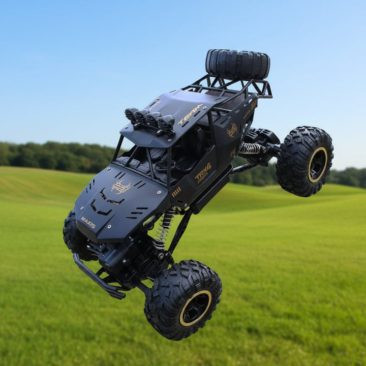 Exciting unisex 4x4 RC monster truck, a high-speed remote control toy perfect for kids and adult offroad enthusiasts.