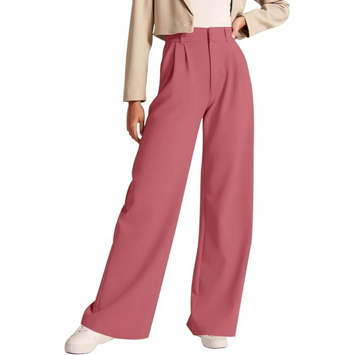 Katja women's high-waisted work pants, straight leg, perfect for office wear, professional look