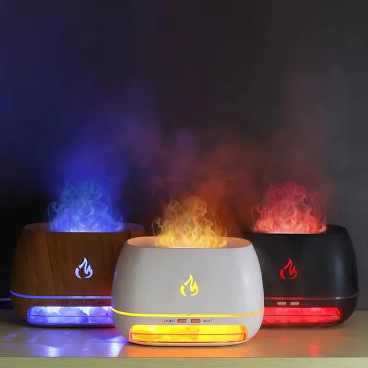 Elegant Himalayan Salt Aroma Diffuser creating a calming ambiance with warm light. Ideal for meditation & home decor.