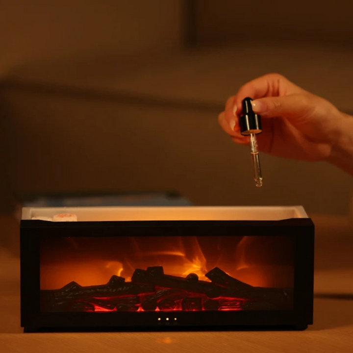 Elegant FlameGlow aroma diffuser for essential oils, perfect for aromatherapy, mood lighting & home decor.