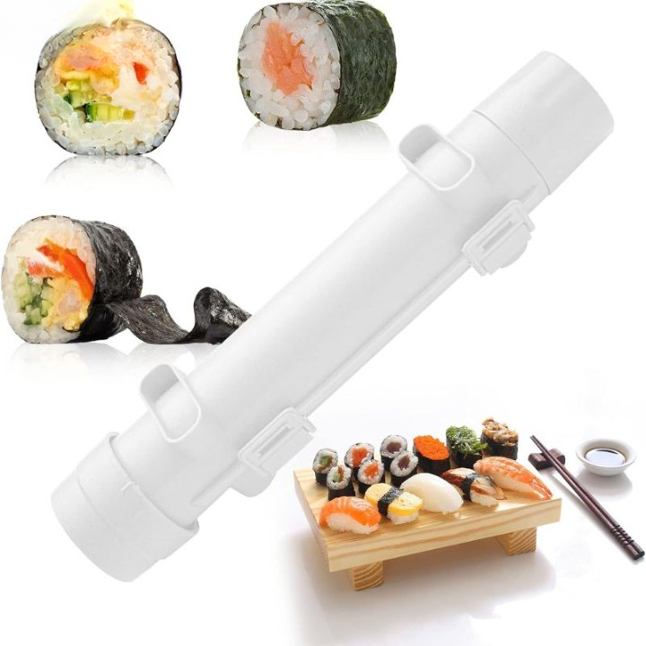Home Kitchen DIY Sushi Kit: effortless sushi making set with various tools for perfect sushi rolls.