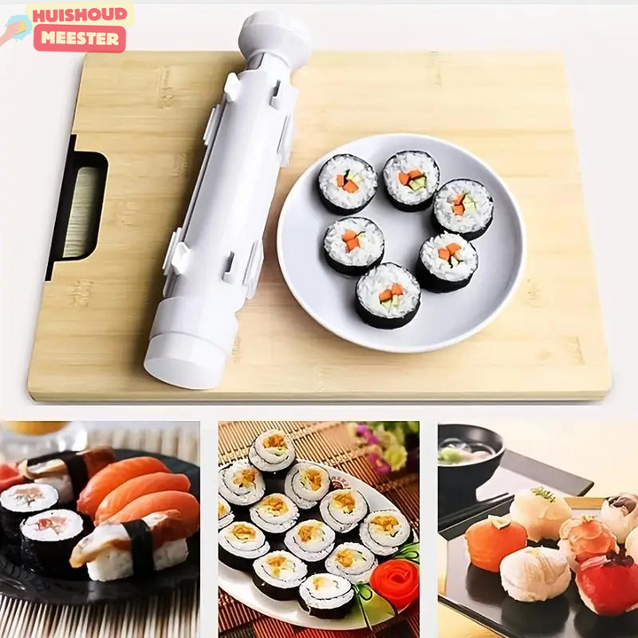 Innovative kitchen gadget: DIY sushi maker kit simplifies homemade sushi, perfect for home kitchen food prep.