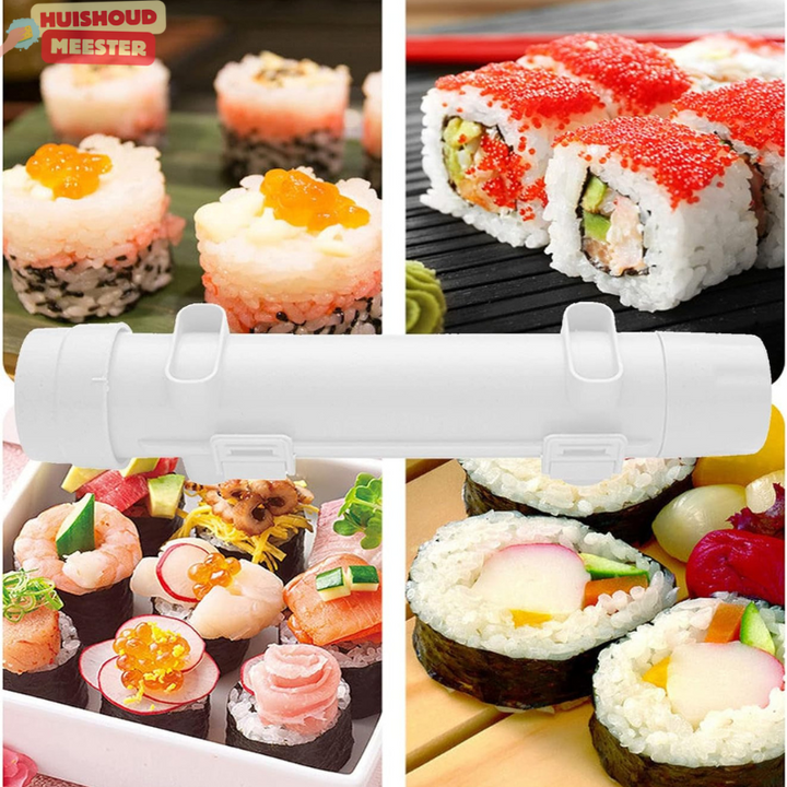 Beautifully presented homemade sushi rolls, freshly prepared using the convenient Home Kitchen DIY Sushi Kit.