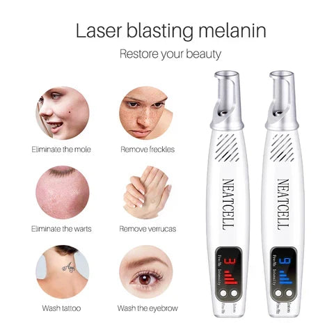 Professional home laser pen for effective tattoo & dark spot removal.