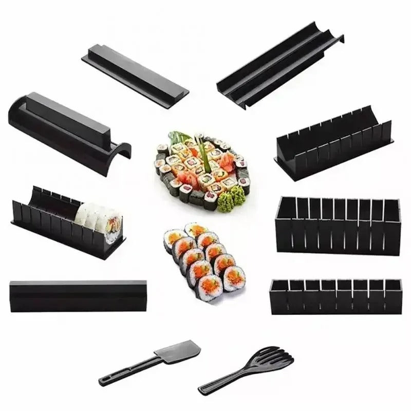 DIY sushi maker kit for home chefs; easily craft round & heart-shaped sushi rolls with this cooking gadget.
