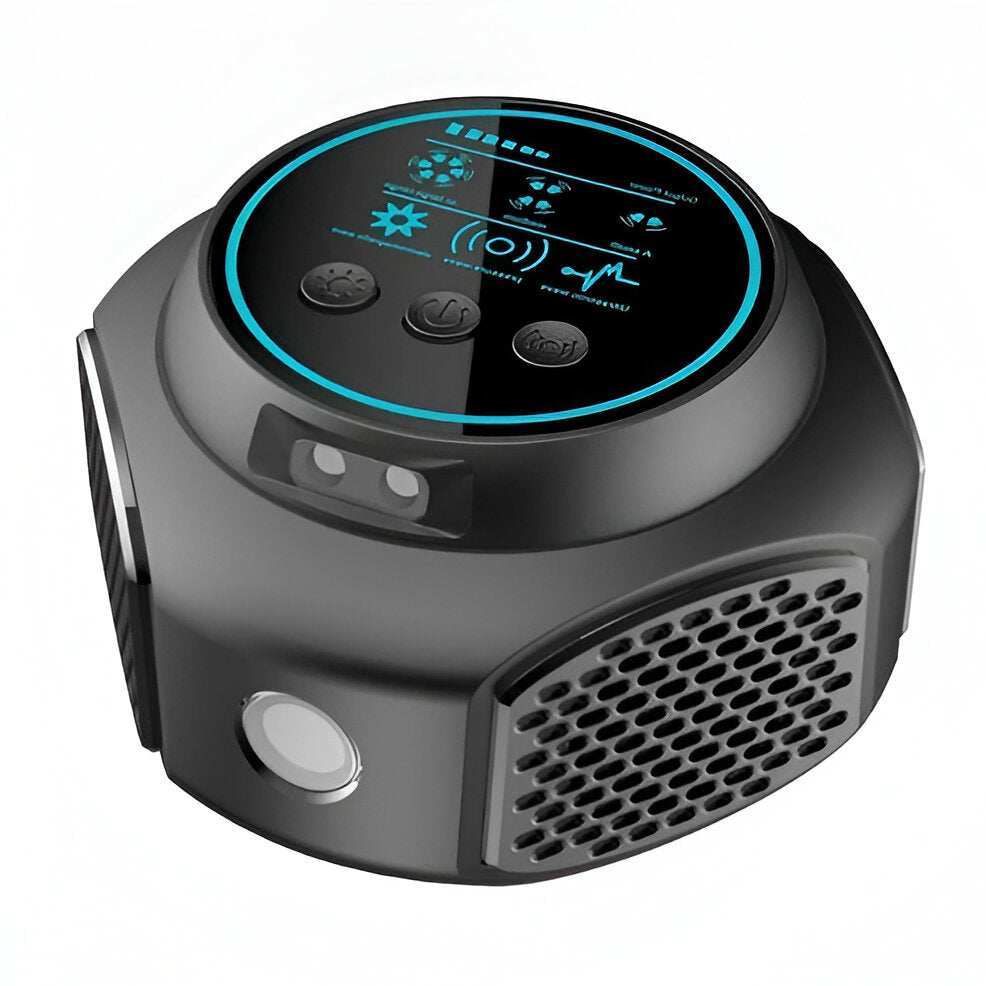 Compact ultrasonic spider repeller plugged into an outlet, protecting your home from pests.