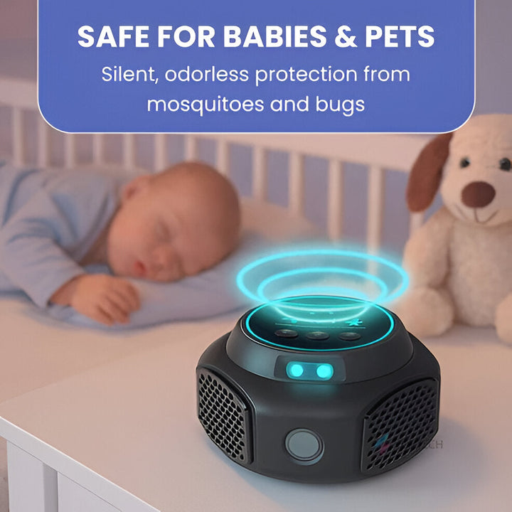 Electronic plug-in spider repeller, providing discreet pest control and home protection.