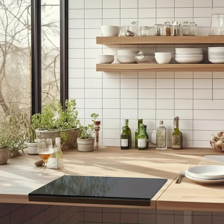 Durable acrylic cutting board, non-slip design for safe kitchen prep & easy cleaning.