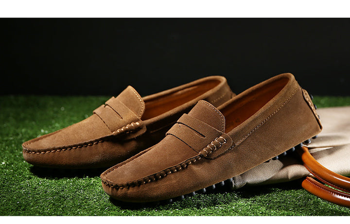 Hugo men's classic slip-on loafers, perfect for casual or formal wear.