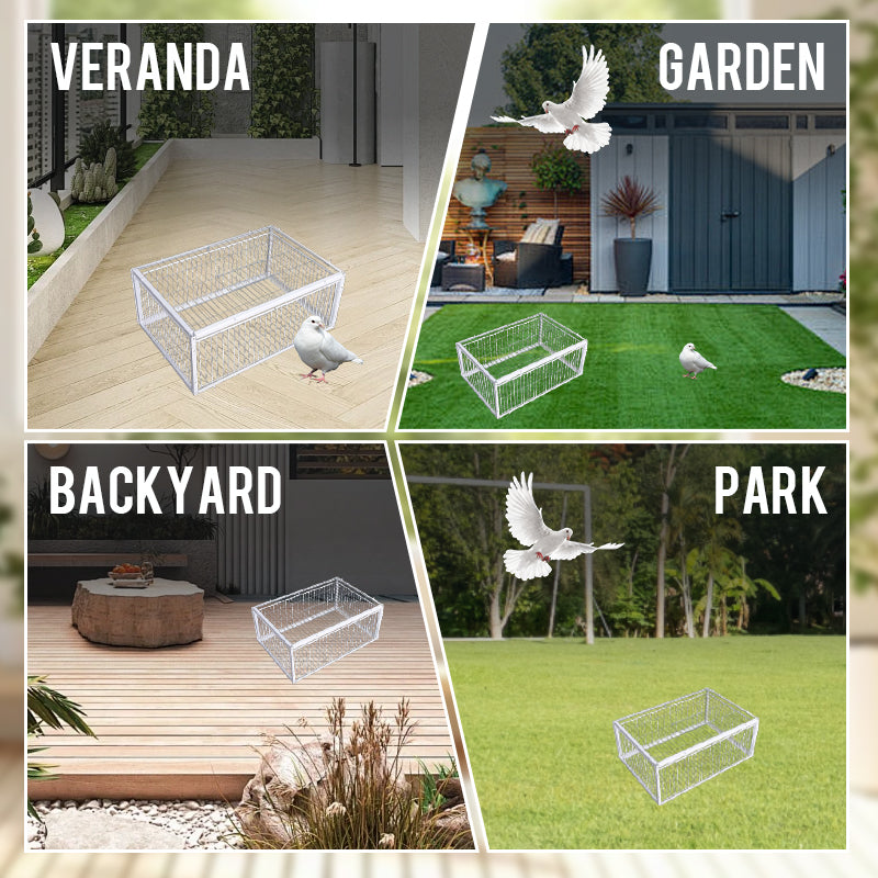 Durable humane bird catcher, safe & effective for outdoor pest management.