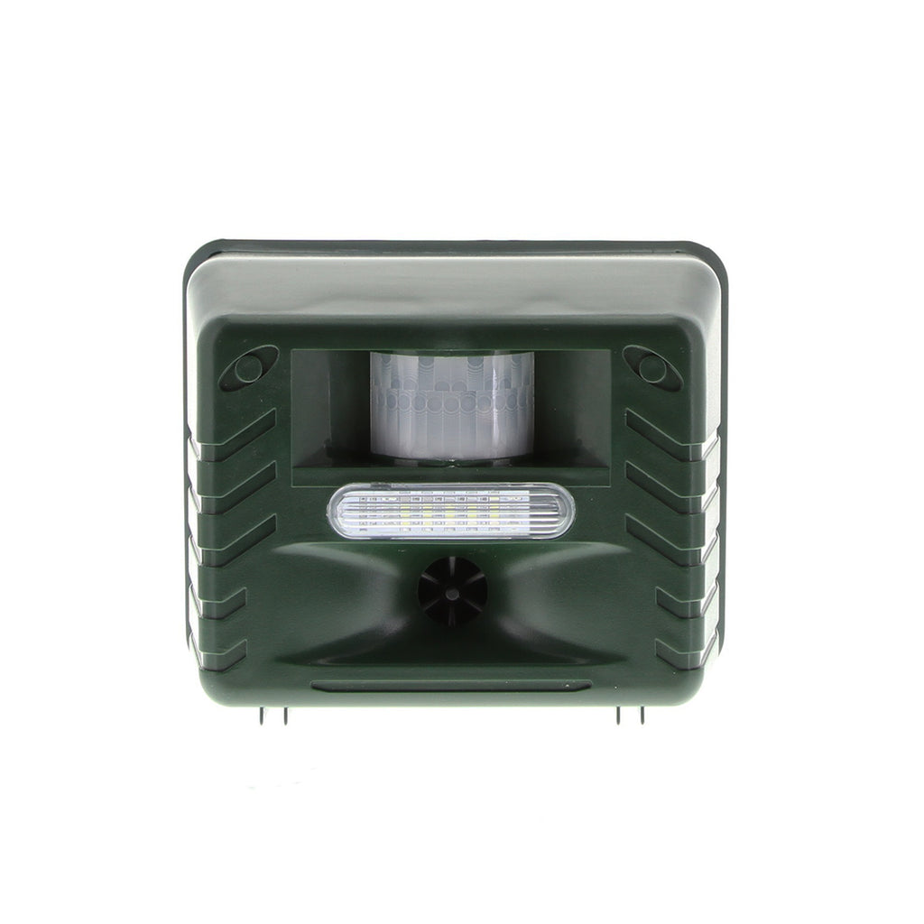 Get rid of woodpeckers with this humane ultrasonic outdoor bird repeller. Protects your yard.