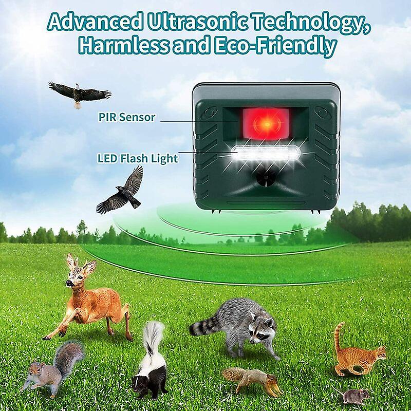 This ultrasonic device humanely repels woodpeckers & birds from your property. Outdoor pest control.