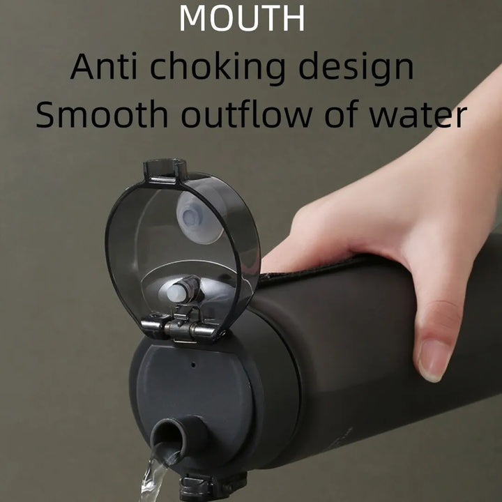 Eco-friendly reusable sports water bottle, minimizing plastic waste. Leak-proof design for hydration during fitness.