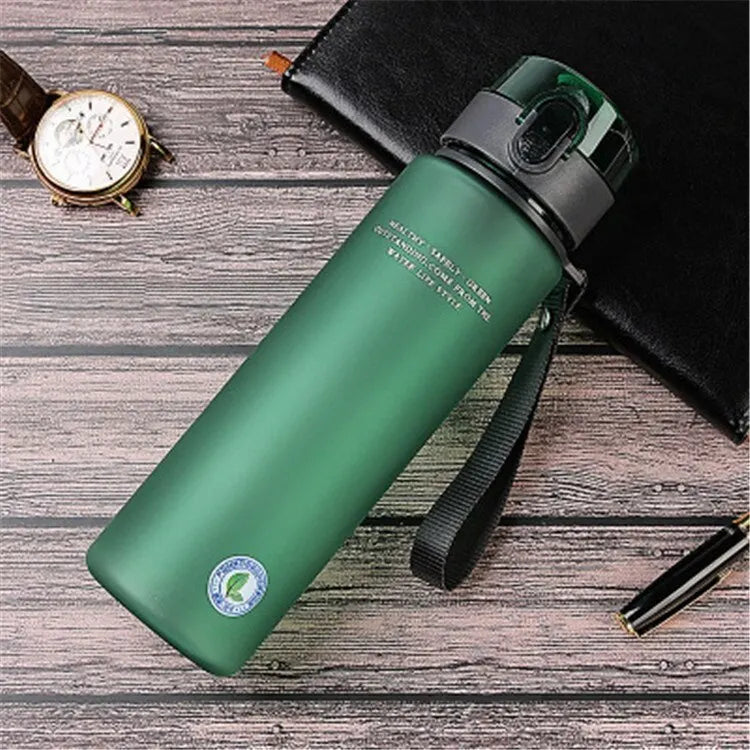 Stay hydrated with this leak-proof reusable sports water bottle. Perfect drinkware for gym, fitness, and travel.