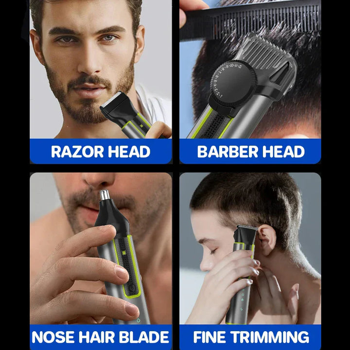 Waterproof HydroTrim cordless grooming kit with beard trimmer & hair clipper functions.