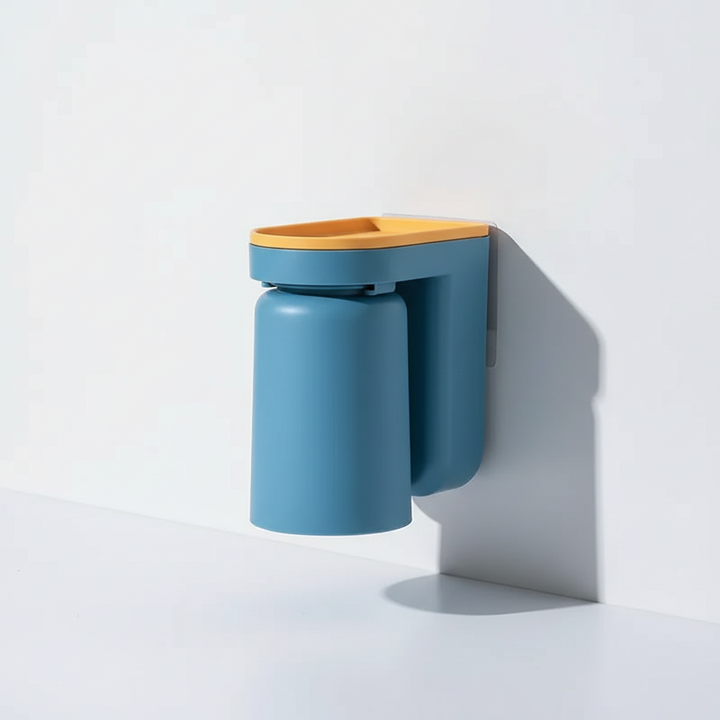 Space-saving magnetic hanging toothbrush holder, perfect for small bathrooms and home decor