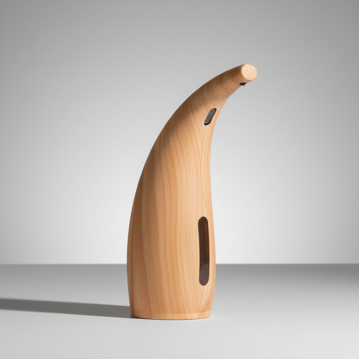 Elegant HygioFlow touchless sanitizer dispenser, perfect for kitchen or office with its modern design