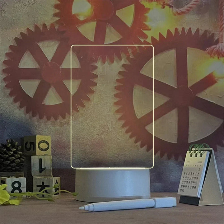 Illuminated Magic Notepad GlowPad, a reusable LED message board for bright, organized notes & creative display.