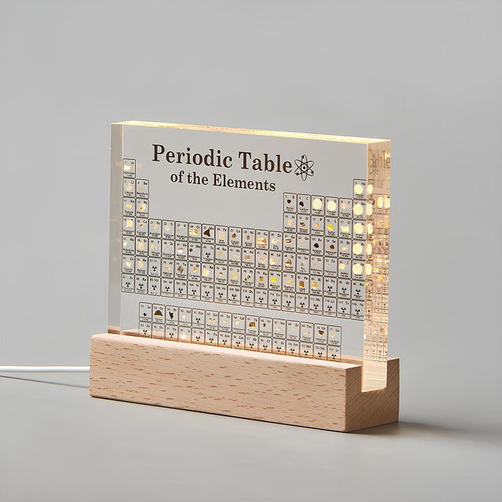 Educational gift: Glowing Periodic Table with Real Elements, perfect for students