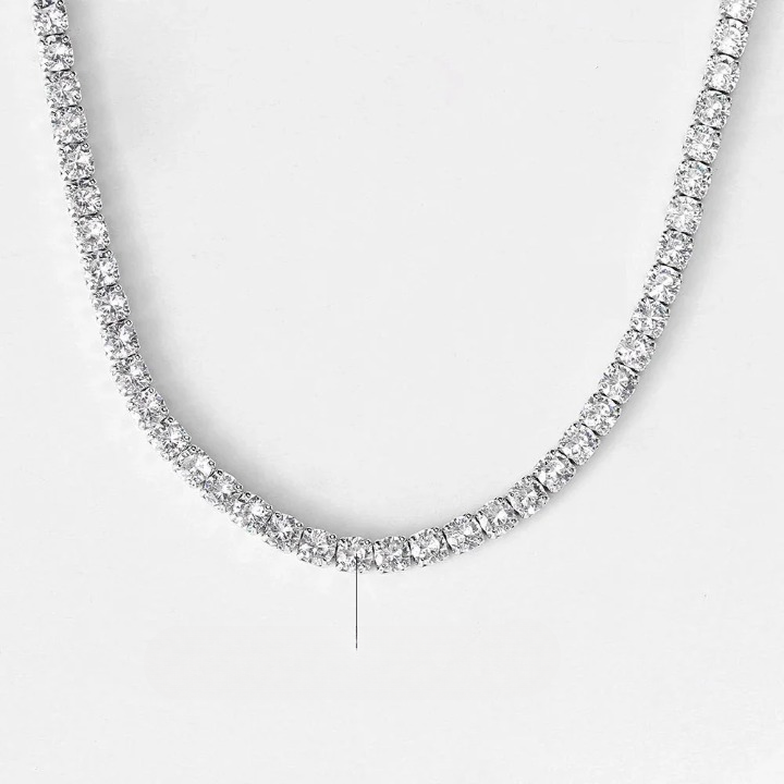 Women's Dazzling Rhinestone Tennis Necklace - Classic Elegance