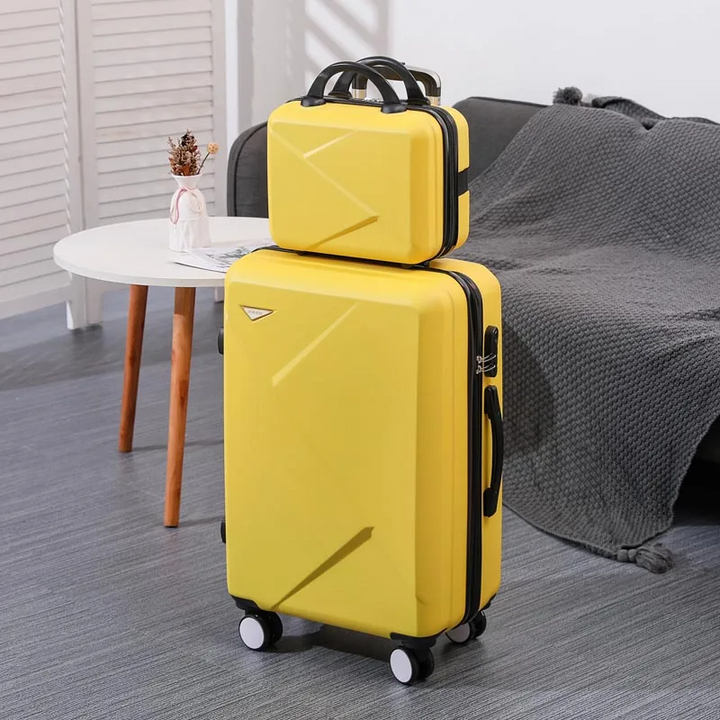 2-Piece Hard Shell Luggage Set with TSA Lock & 360° Spinner Wheels