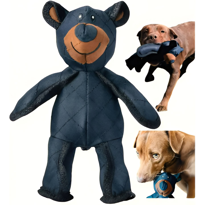 Indestructible bear dog toy for heavy chewers. Durable & safe pet supply for aggressive chewers.