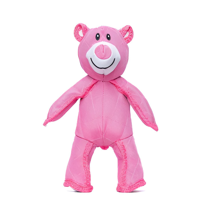 Interactive bear dog chew toy with squeaker. Perfect for heavy chewers & playful dogs. Indestructible fun.
