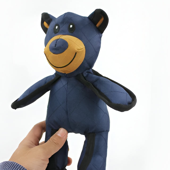 Heavy-duty bear dog toy, super durable & indestructible for power chewers. Fun interactive pet accessory.