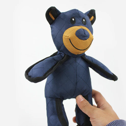 Indestructible interactive bear dog toy for heavy chewers. A tough & durable pet supply for active dogs.