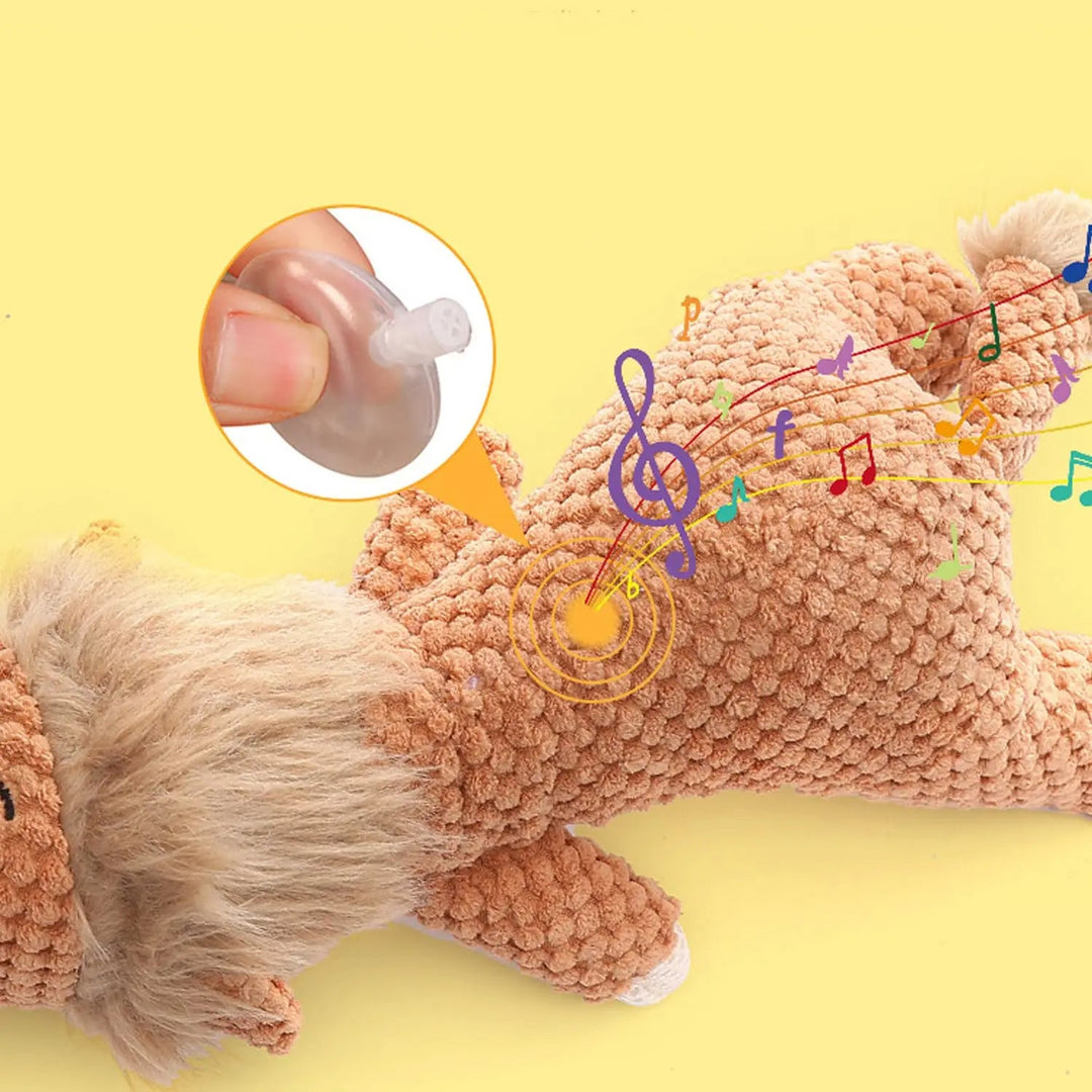 Tough chew toy for aggressive chewers. Promotes dog dental health & endless squeaky plush fun for pets.