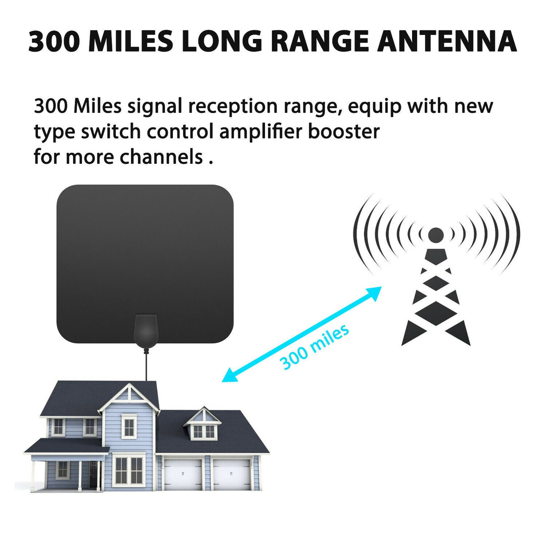 Cord-cutting solution: Amplified indoor HDTV antenna delivering 300-mile range & crystal clear digital TV.