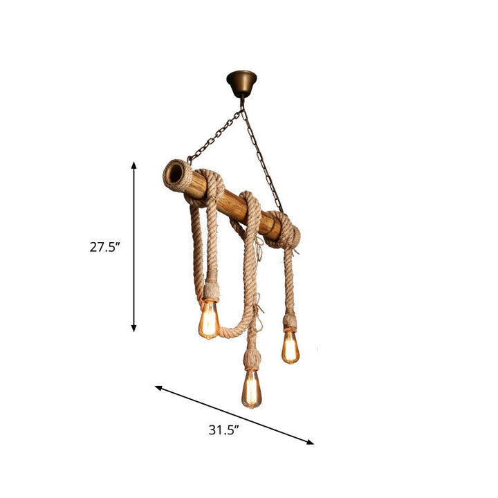 Sleek industrial bamboo light, adjustable ceiling fixture for focused kitchen lighting.