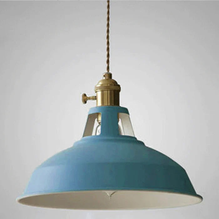 IronGlow industrial pendant lamp, vintage metal lighting for retro kitchen decor.