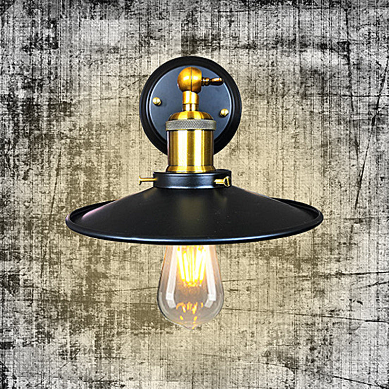 Noctelux industrial wall sconce light, a hardwired metal lamp perfect for bedroom, living room, or hallway decor.