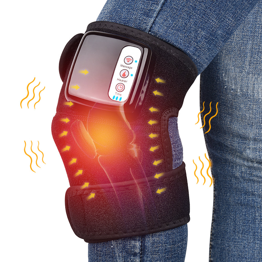 Portable infrared massager for multi-joint pain relief, including shoulder & elbow. Heat therapy for recovery.