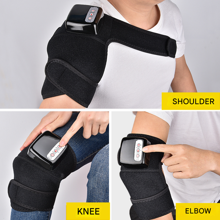 FlexiHeat Pro infrared massager. Targets joint pain relief & muscle recovery with heat therapy. For knees, shoulders.