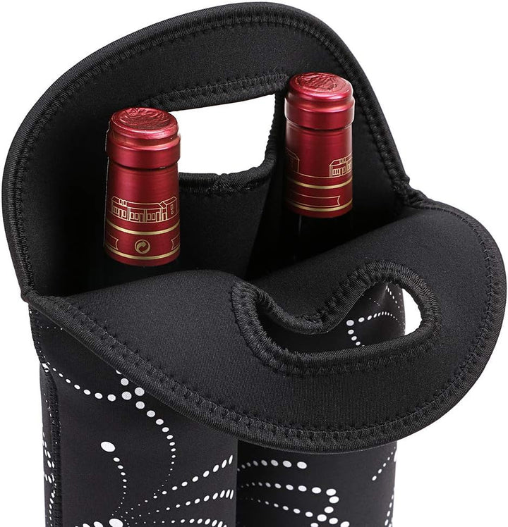 Portable insulated wine carrier, a must-have for wine tasting trips.